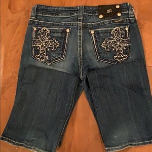 Miss me jeans, crystal cross pocket